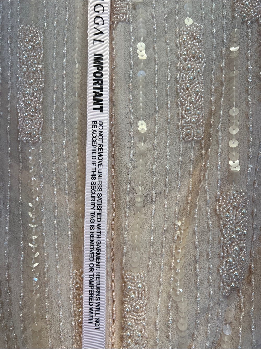 Mac Duggal Pink High Neck Flutter Sleeve Embellished Gown #11014 - Picture 14 of 16